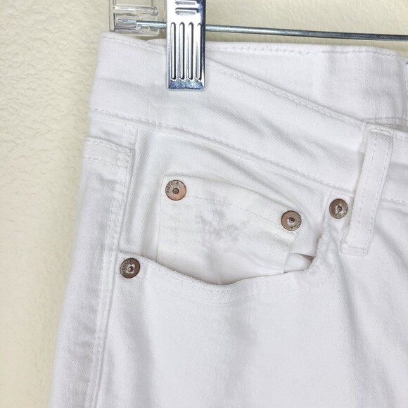 Pistola High Rise Bootcut Raw Hem Jeans White Denim Women's Size 27 distressed - Picture 9 of 13